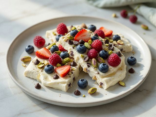 Muscle-Building Greek Yogurt Berry Bark
