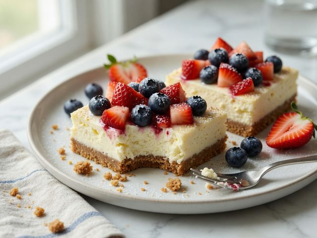 No-Bake Berry Cheesecake Bars