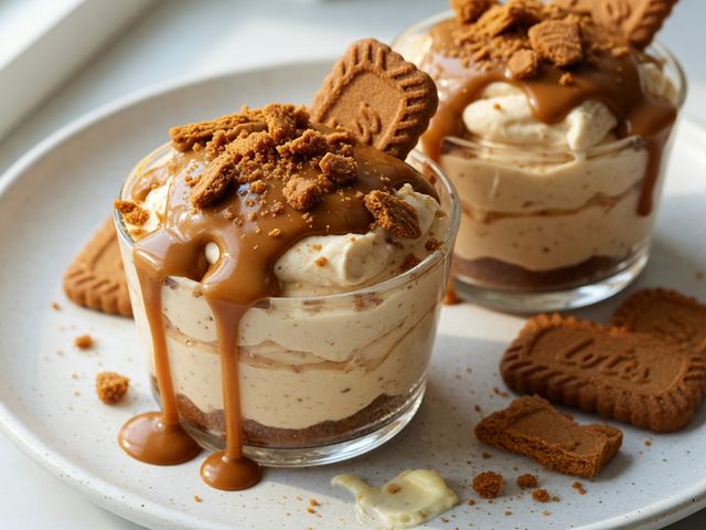 No-Bake Cookie Butter Cheesecake Cups