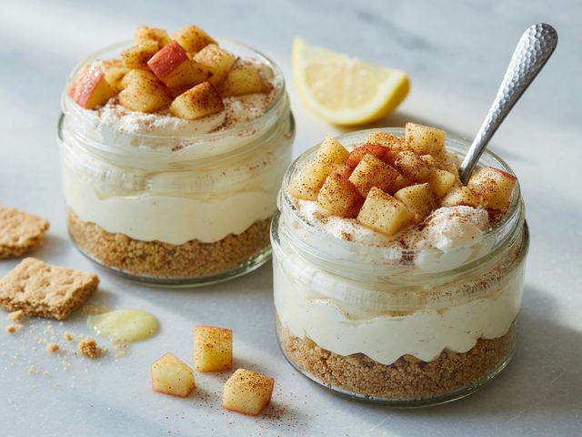 No-Bake Early Apple Cheesecake Jars
