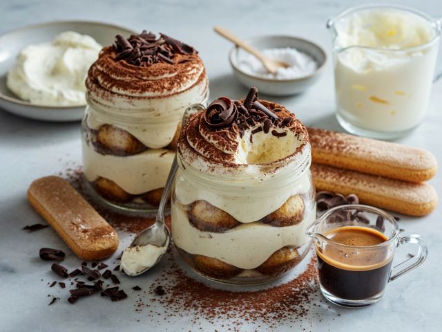 No-Bake Espresso Tiramisu Jars