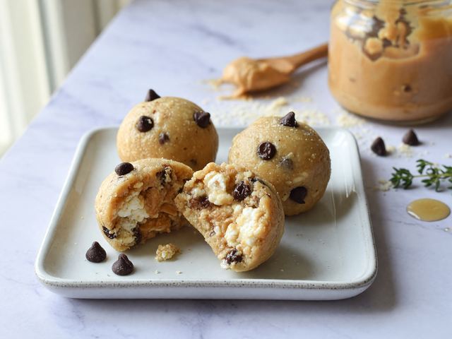 No-Bake High-Protein Cottage Cheese Cookie Dough Bites