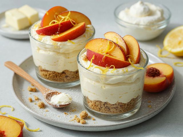 No-Bake Nectarine Cheesecake Cups