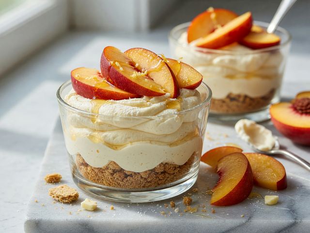 No-Bake Nectarine Mascarpone Cups