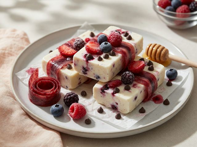 One-Pan Fruit Roll Ice Cream Bars