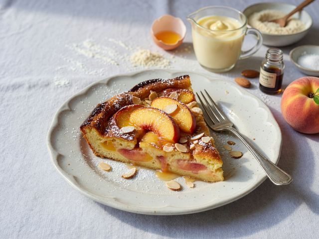Peach and Almond Clafoutis
