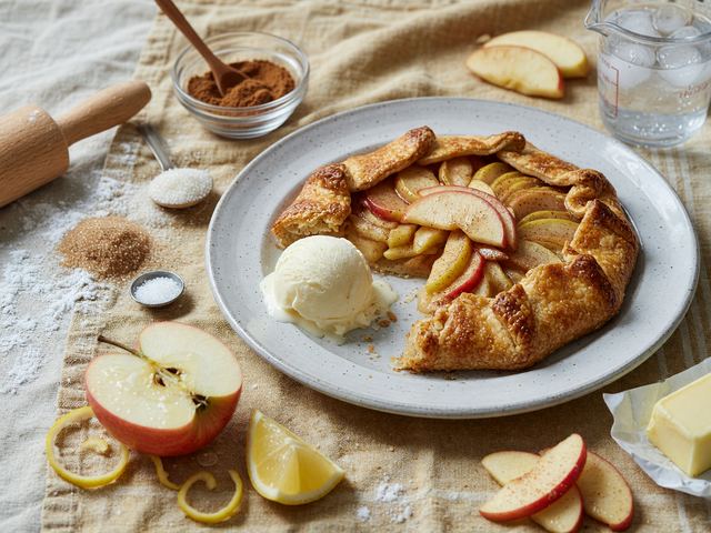 Rustic French Honeycrisp Apple Galette