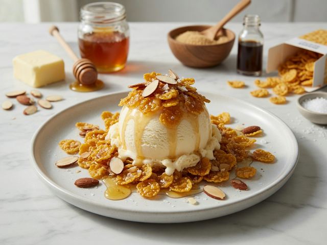 Salted Honey Cornflake Ice Cream Topping