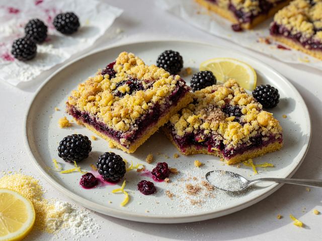Sheet-Pan Blackberry Cornmeal Crumble Bars