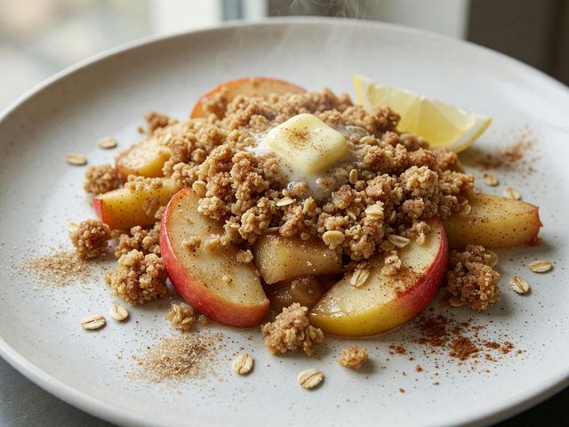 Sheet-Pan Early Apple Cinnamon Crumble