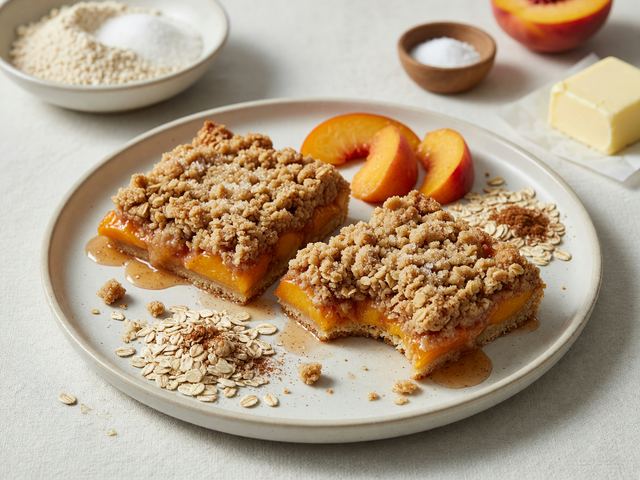 Sheet-Pan Peach Crumble Bars with Oat Streusel