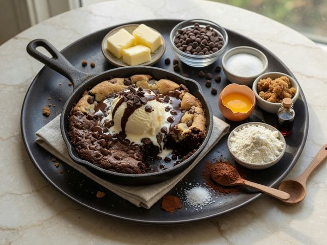 skillet brookie sundae