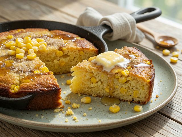 Skillet Sweet Corn Honey-Butter Cake