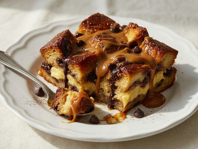 Slow-Cooker Dulce de Leche Bread Pudding