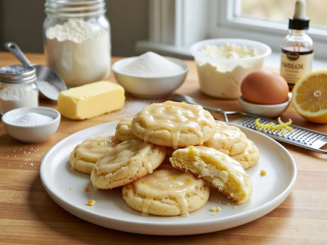 Soft Lemon Ricotta Cookies with Glaze