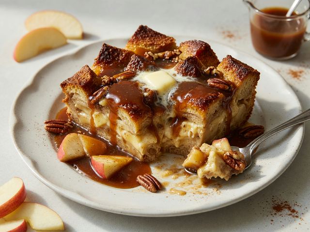Southern Bourbon-Caramel Honeycrisp Bread Pudding
