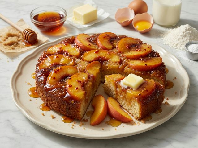 Southern Hot-Honey Peach Upside-Down Cake
