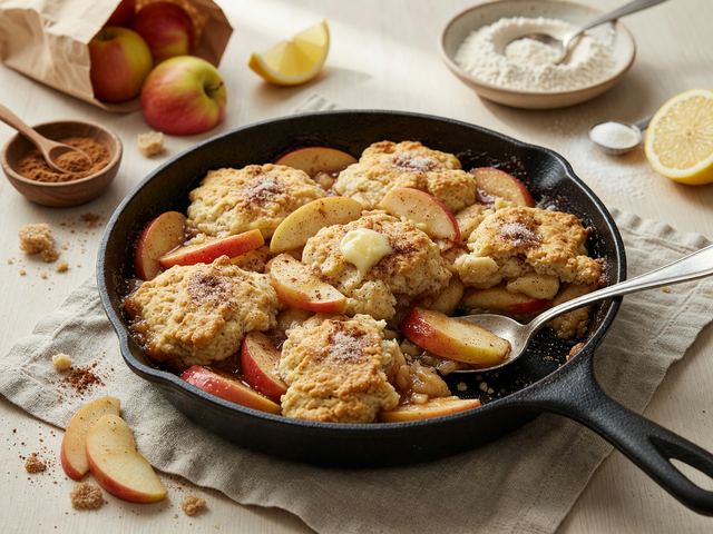 Southern Skillet Apple Butter Cobbler