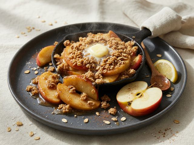Stovetop Honeycrisp Apple Skillet Crisp