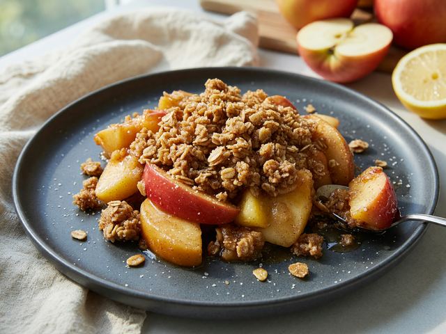 Stovetop Honeycrisp Apple Skillet Crisp