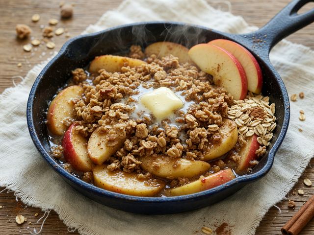 Stovetop Honeycrisp Skillet Crisp with Brown-Sugar Oats