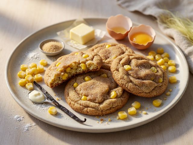 Sweet Corn Snickerdoodle Cookies