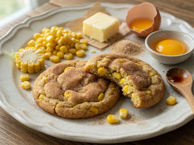Sweet Corn Snickerdoodle Cookies