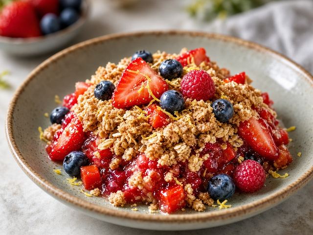 Sweet Pepper & Berry Crisp