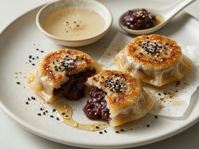 Sweet Red Bean Rice-Paper Dumplings