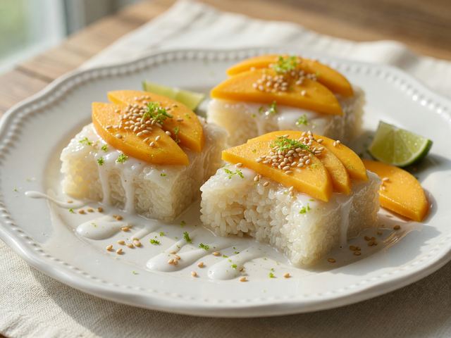 Thai Coconut Mango Sticky Bites
