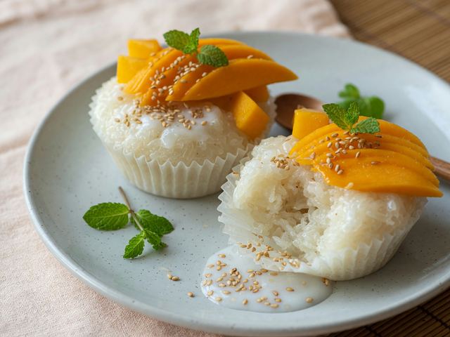 Thai Mango Sticky Rice Cups
