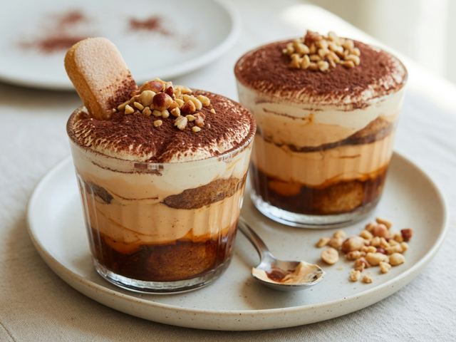 thai tea tiramisu cups