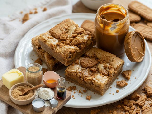 Viral Biscoff Cookie Butter Blondies