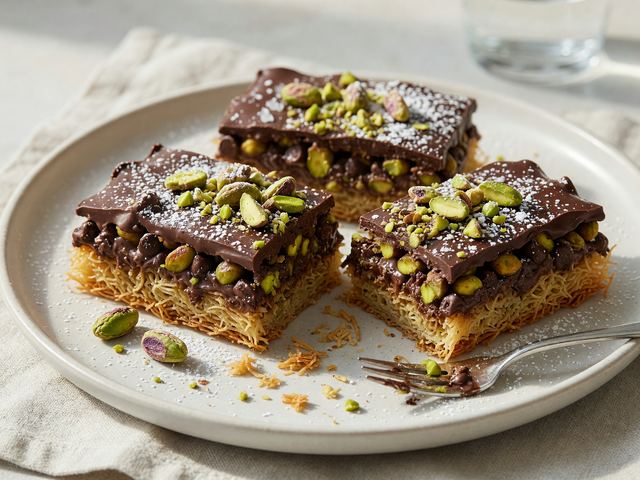 Viral Dubai Chocolate Pistachio Kataifi Bars