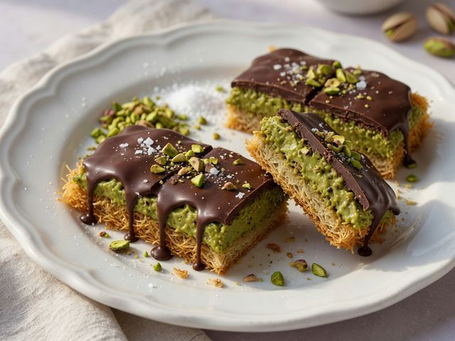 Viral Dubai-Style Pistachio Kataifi Chocolate Bars