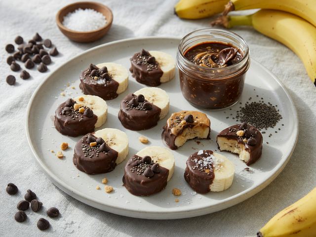 Weight-Loss Frozen Banana Chocolate Dip Bites