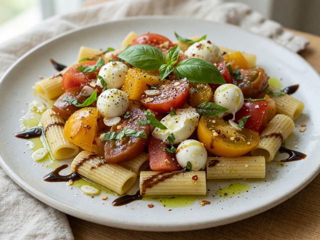 20-Minute Heirloom Tomato Caprese Pasta