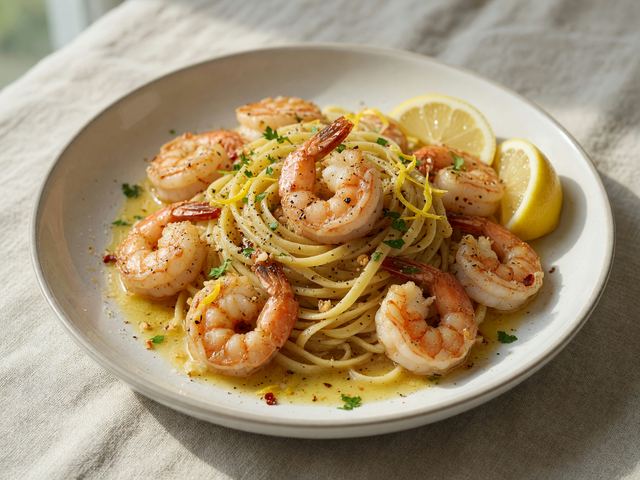 30-Minute Garlic Butter Shrimp Pasta