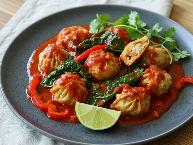 30-Minute Thai Red Curry Dumpling Bake
