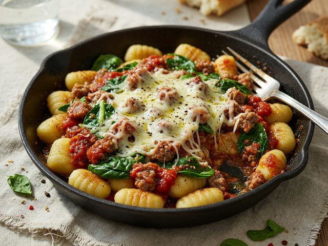 5-Ingredient Sausage Gnocchi Skillet