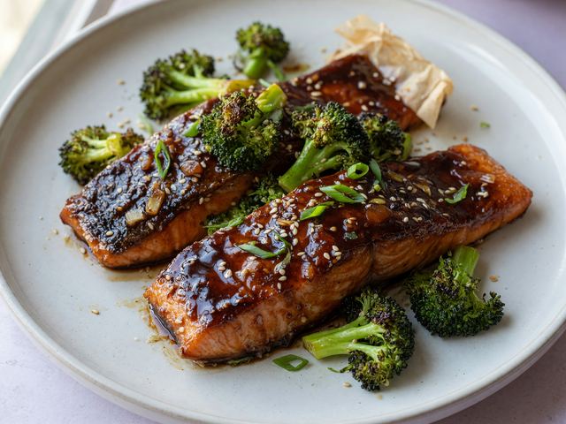 5-Ingredient Soy-Glazed Salmon Sheet Dinner