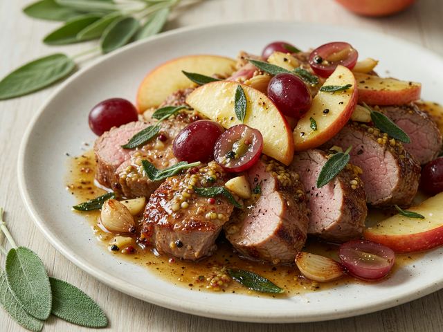 Apple Grape Pork Tenderloin