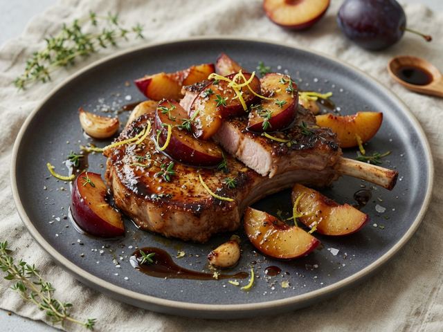 Balsamic Plum Pork Chops