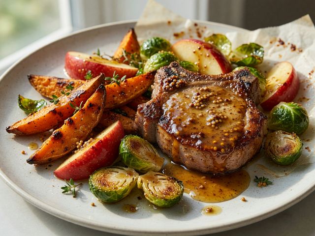 Canadian Maple Mustard Pork Sheet-Pan