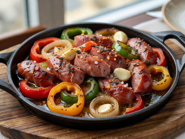 Cast-Iron Smoked Sausage Platter