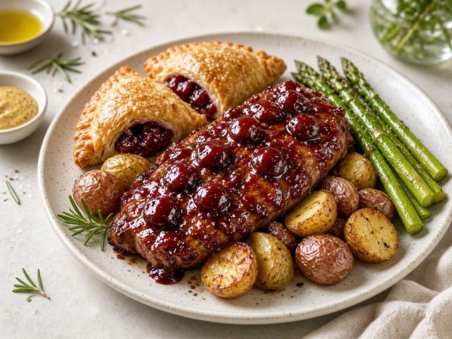 Cherry Turnover Glazed Pork Tenderloin