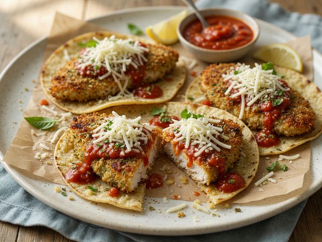 Classic-Swap Chicken Parm Smashed Tacos