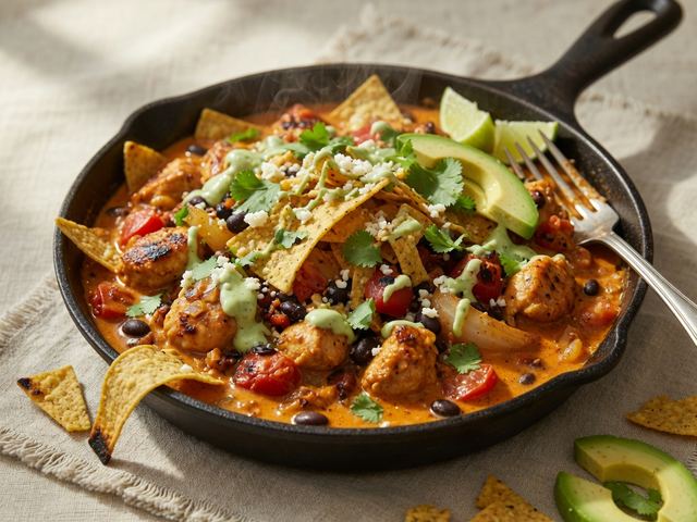 Creamy Chipotle Chicken Tortilla Skillet
