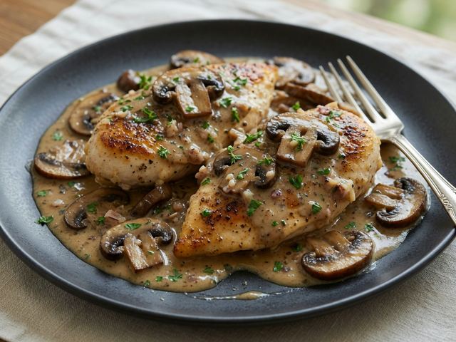 Creamy Mushroom Chicken Marsala Skillet