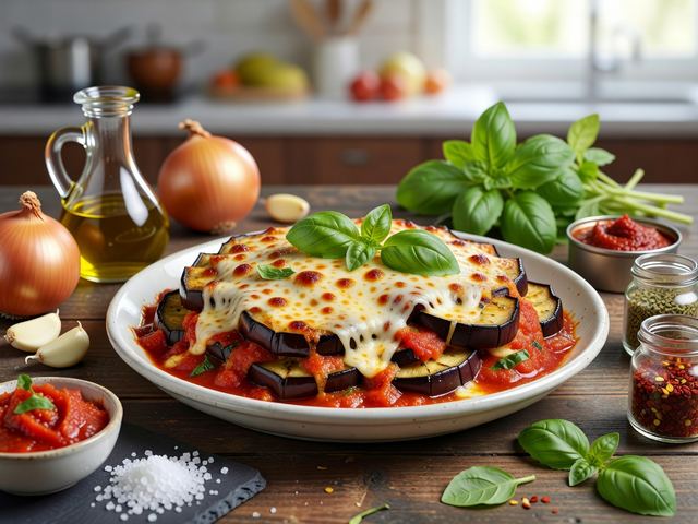 Eggplant Parmesan Bake